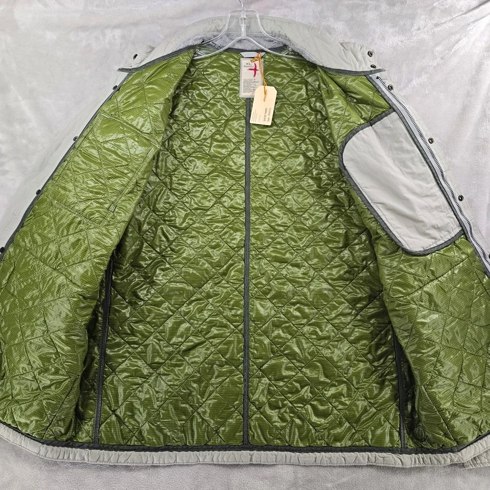 Relwen Size XL Quilted Tanker Jacket Utility Field Coat Light Grey Huckberry NEW